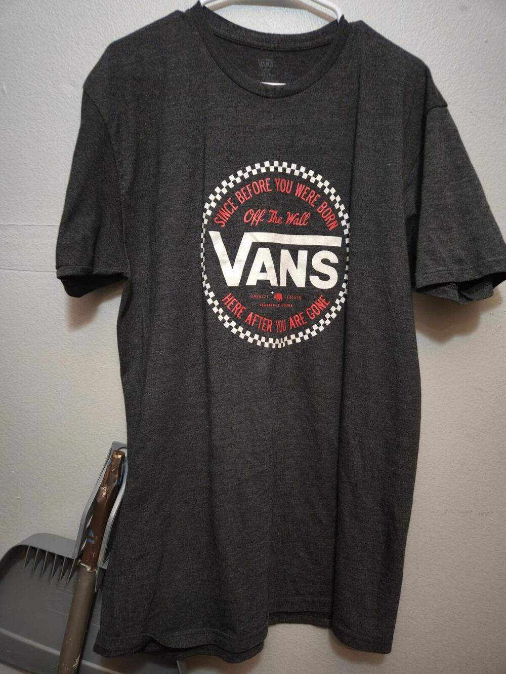 Vans Graphic Logo T-Shirt Dark Gray Size Large